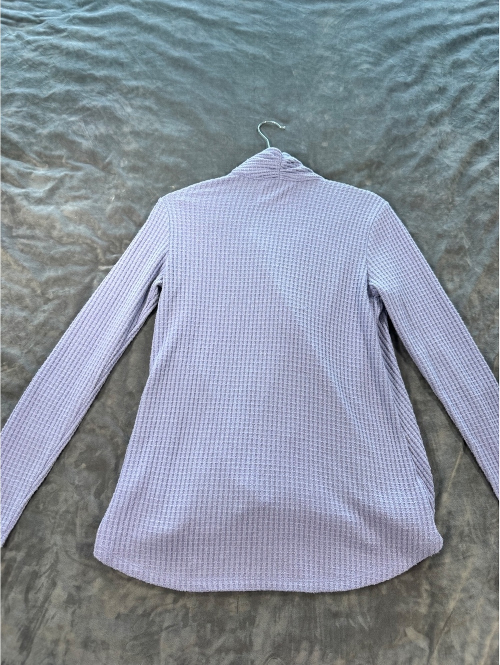 Anthropologie Akemi + Kin Woodruff Lilac Waffle Knit Wrap Top XS - Picture 7 of 7